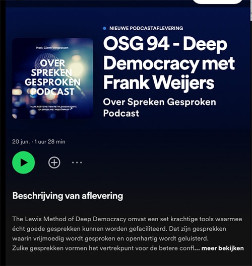 Over Spreken Gesproken - Podcast met Frank Weijers